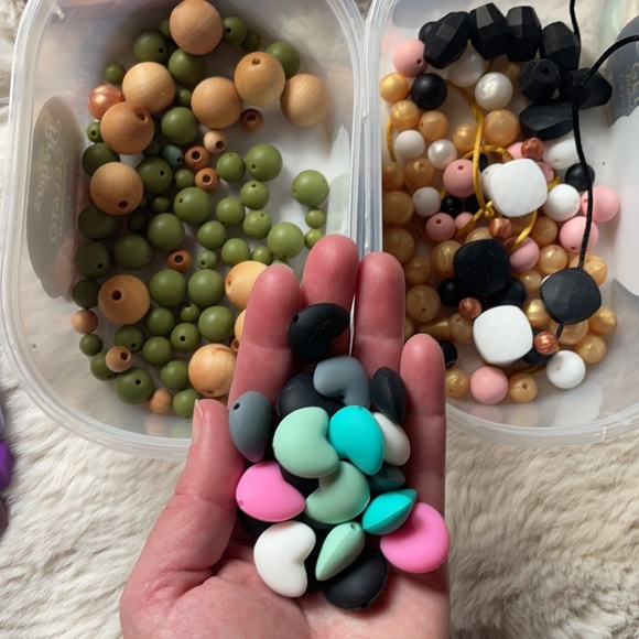 Silicone Teethers Teething Beads Pacifier Clips DIY Teething Jewelry - Picture 8 of 17